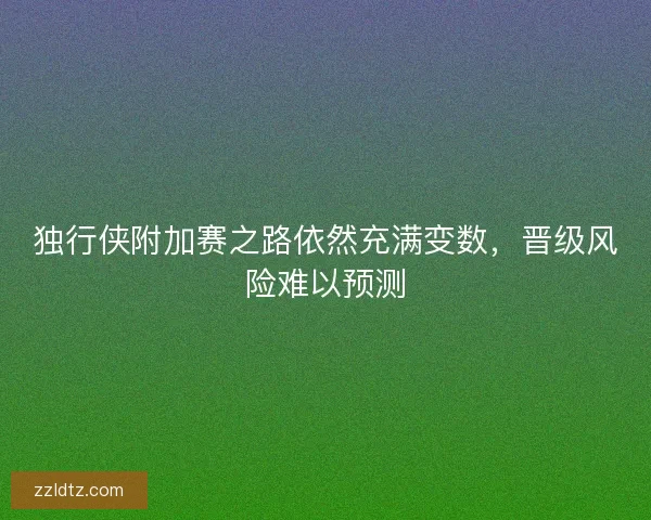 独行侠附加赛之路依然充满变数,晋级风险难以预测 独行侠附加赛之路依然充满变数,晋级风险难以预测